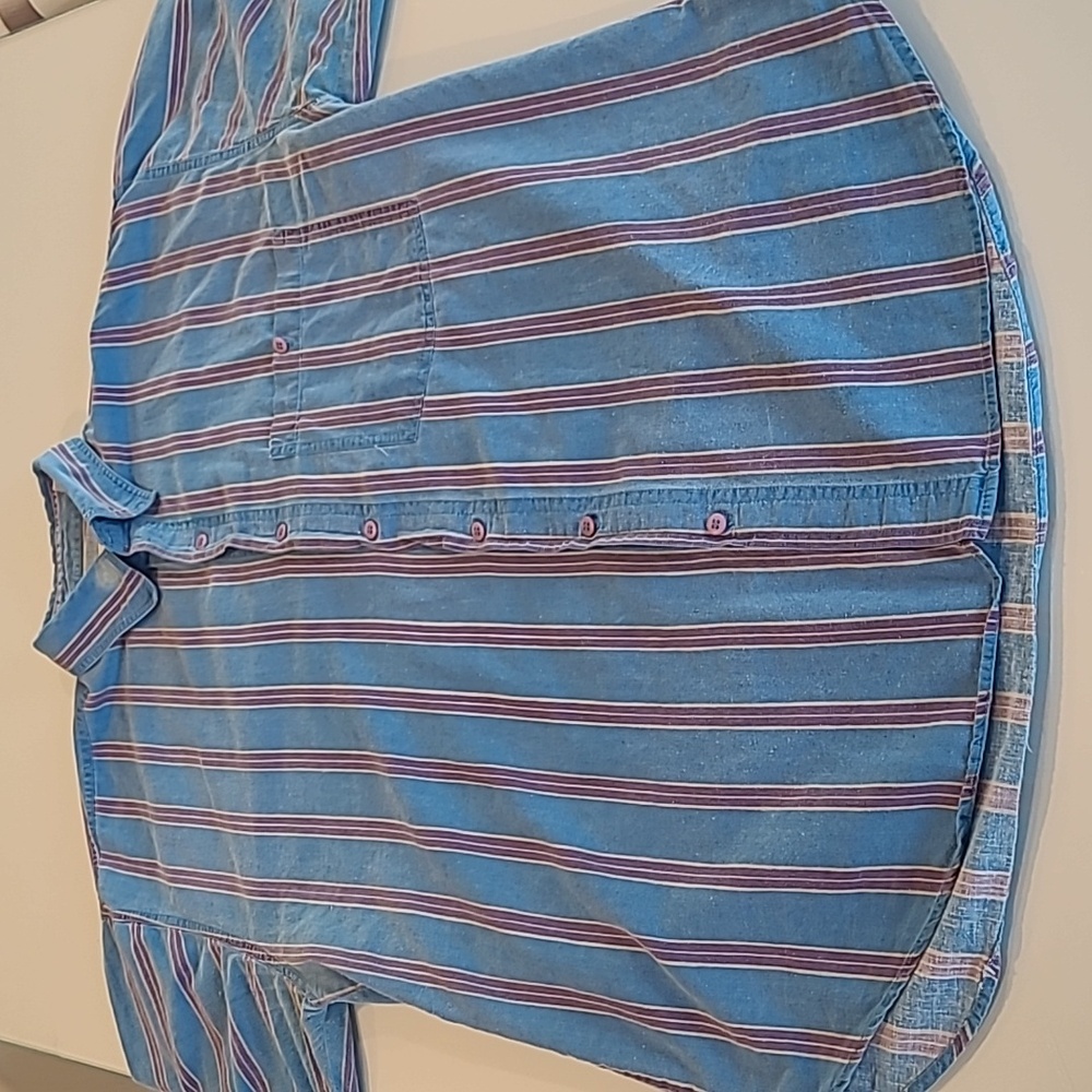 VTG TOMATO 100% Cotton Blue/Purple Button Front Shirt Sleeved Western Shirt